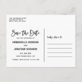 Faire-part Carte postale de sauvegarde de date photo avec let (Dos)