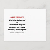 Faire-part Carte postale de sauvegarde de date tête en dessou (Dos)