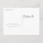 Faire-part Carte postale de sauvegarde de la date (Dos)