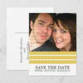 Faire-part Carte postale de sauvegarde de la date à triple ra (Devant / Derrière)