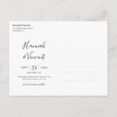 Faire-part Carte postale de sauvegarde de la date de branche  (Dos)