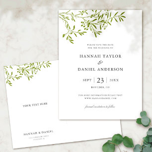 Faire-part Carte postale de sauvegarde de la date de Branche 