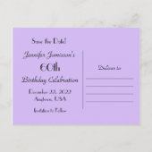 Faire-part Carte postale de sauvegarde de la date de célébrat (Dos)