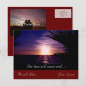 Faire-part Carte postale de sauvegarde de la date de rêve ens (Devant / Derrière)