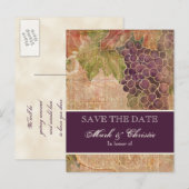 Faire-part Carte postale de sauvegarde de la date de vignoble (Devant / Derrière)