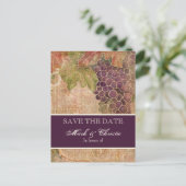 Faire-part Carte postale de sauvegarde de la date de vignoble (Debout devant)