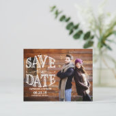 Faire-part Carte postale de sauvegarde de lettrage à la main (Debout devant)