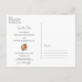 Faire-part Carte postale de sauvegarde de Noël boho hiver (Dos)