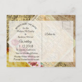 Faire-part Carte postale de sauvegarde de partition musicale  (Dos)