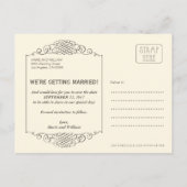 Faire-part Carte postale de sauvegarde de photo de date dans  (Dos)