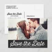 FAIRE-PART CARTE POSTALE DE SAUVEGARDE DE TABLEAU NOIR RUSTIQ (Devant / Derrière)