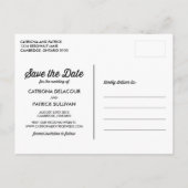 FAIRE-PART CARTE POSTALE DE SAUVEGARDE DE TABLEAU NOIR RUSTIQ (Dos)