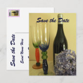 Faire-part Carte postale de sauvegarde de thème de vin (Devant / Derrière)