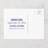 Faire-part Carte postale de sauvegarde Geek Chic, Violet avec (Dos)