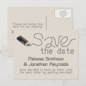 Faire-part Carte postale de sauvegarde sur clé USB pour annon (Devant / Derrière)