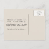 Faire-part Carte postale de sauvegarde sur clé USB pour annon (Dos)