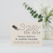 Faire-part Carte postale de sauvegarde sur clé USB pour annon (Debout devant)