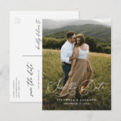 Faire-part Carte postale de sauvegarde verticale de romance (Devant / Derrière)