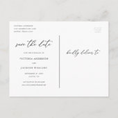 Faire-part Carte postale de sauvegarde verticale de romance (Dos)