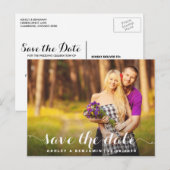 Faire-part Carte postale de save the date avec écriture fanta (Devant / Derrière)