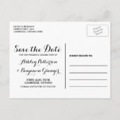 Faire-part Carte postale de save the date avec écriture fanta (Dos)