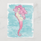 Faire-part carte postale de sirène enceinte (Devant)