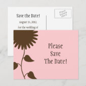 Faire-part Carte postale de tournesol pour annoncer la date d (Devant / Derrière)