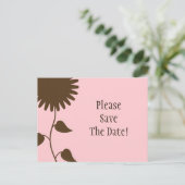 Faire-part Carte postale de tournesol pour annoncer la date d (Debout devant)