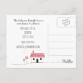 Faire-part Carte postale de transfert de notification de domi (Dos)