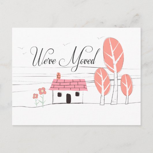 Faire-part Carte postale de transfert de notification de domi (Devant)