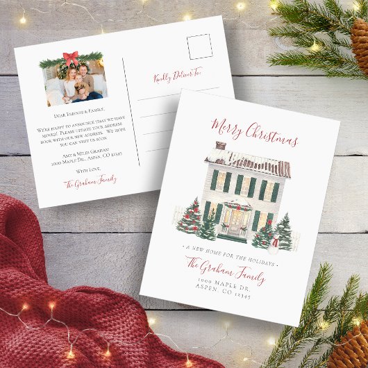 Faire-part Carte postale de vacances avec photo de nouvelle m