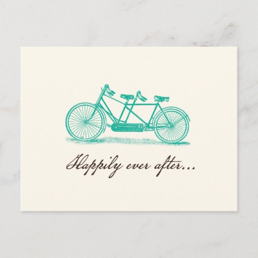 Faire-part Carte postale de vélo tandem pour Save the Date (Devant)