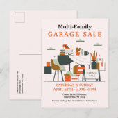 Faire-part Carte postale de vente de garage (Devant / Derrière)