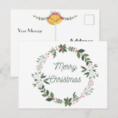 Faire-part Carte postale de voeux de Noël (Devant / Derrière)