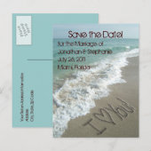 Faire-part Carte postale d'enregistrement de date de mariage  (Devant / Derrière)