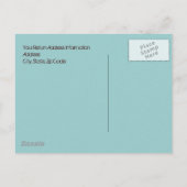 Faire-part Carte postale d'enregistrement de date de mariage  (Dos)