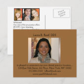 Faire-part Carte postale dentaire d'introduction (Devant / Derrière)