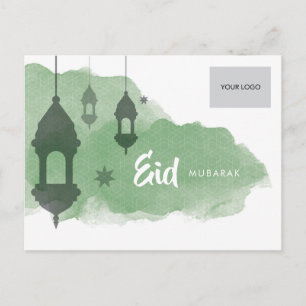 Faire-part Carte postale d'entreprise Eid - Verte