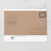 Faire-part carte postale déplaçable personnalisable - j'ai ch (Dos)