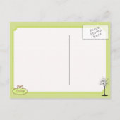 Faire-part Carte postale d'érable noir et blanc pour annoncer (Dos)