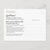 Faire-part Carte postale des règles de sécurité de distanciat (Dos)