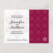 Faire-part Carte postale d'hiver pour annoncer un mariage - C (Dos)