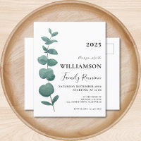 Carte postale d'invitation à la réunion de famille