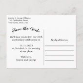 Faire-part Carte postale d'invitation d'anniversaire élégante (Dos)