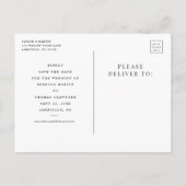 Faire-part Carte postale d'invitation de mariage avec photo s (Dos)