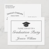 Faire-part Carte postale d'invitation pour une fête de remise (Devant / Derrière)