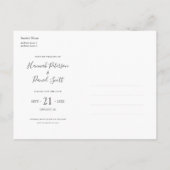 Faire-part Carte postale d'invitation "Save the Date" avec ph (Dos)
