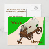 Faire-part Carte postale drôle de changement d'adresse (Devant / Derrière)
