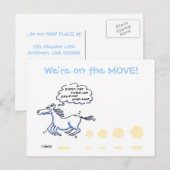 Faire-part Carte postale drôle de changement d'adresse de che (Devant / Derrière)