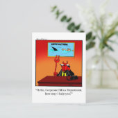 Faire-part Carte postale drôle d'humour de bureau (Debout devant)